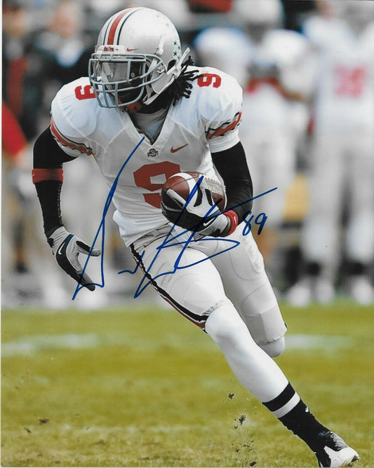 Auto. Ohio State Buckeyes Duron Carter Montreal Alouettes 8x10 Photo Original