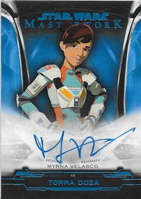 Autographe de Myrna Velasco dans le rôle de Torra Doza 94/99, chef-d'œuvre de Star Wars
