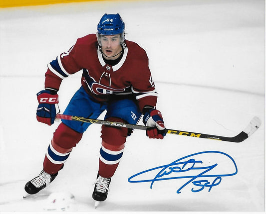 Autographed Montreal Canadiens Charles Hudon 8x10 Photo Original