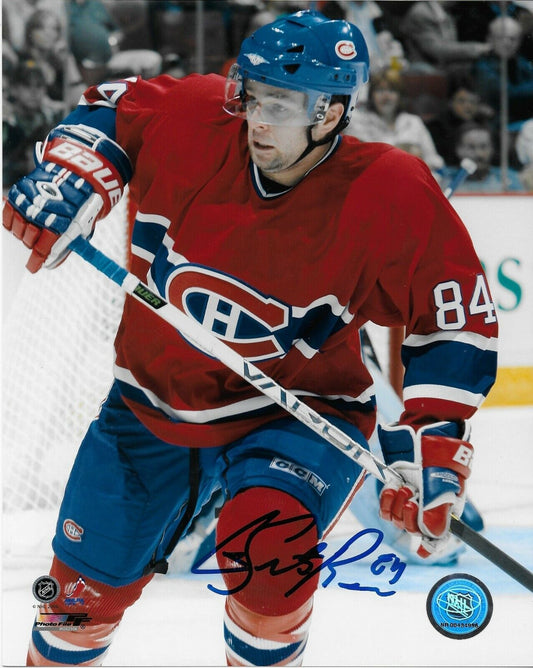 Autographed Montreal Canadiens Guillaume Latendresse 8x10 Photo Original
