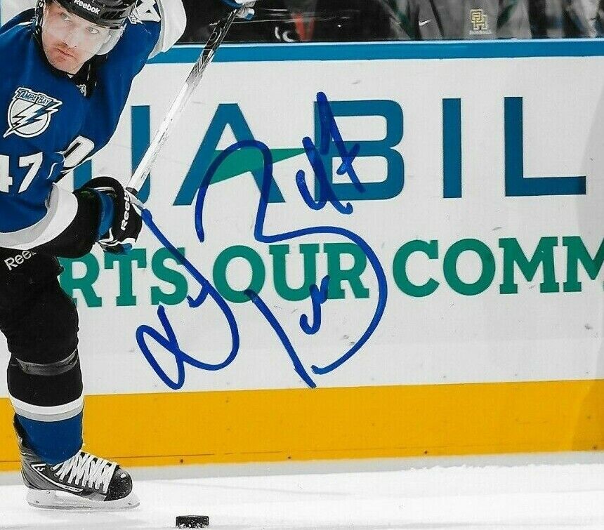 Autographed Tampa Bay Lightning Marc Andre Bergeron 8x10 Photo  Original