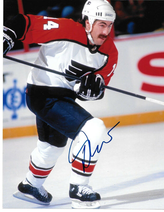 Autographed Philadelphia Flyers Dave Tippett 8x10 Photo Original