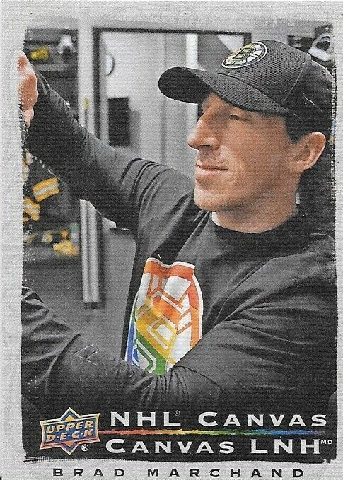 Carte d'insertion Brad Marchand en toile Tim Horton's NHL 2020-21 UD