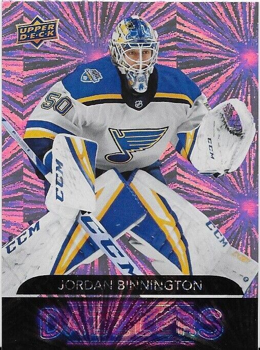 2020-21 Upper Deck Jordan Binnington Pink Parallel Dazzlers Card