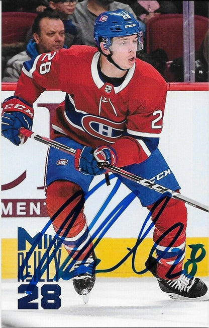 Autographed Mike Reilly Montreal Canadiens Postcard 2019-20 Original