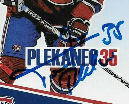Autographed Tomas Plekanec Montreal Canadiens Postcard 2006-07 Original