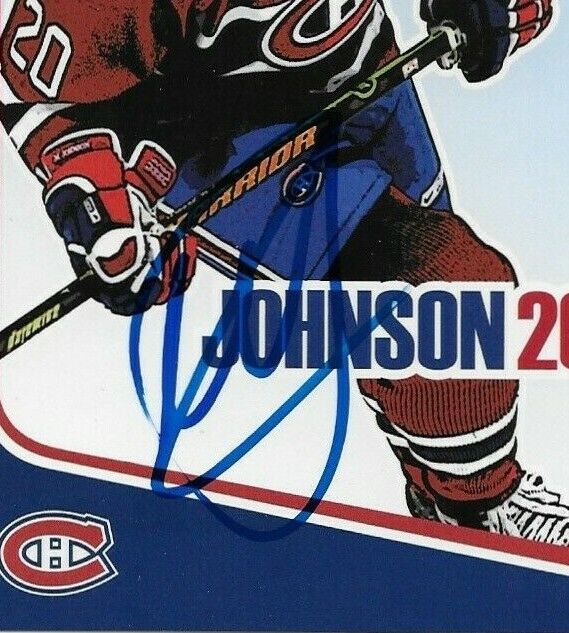 Carte postale originale autographiée par Mike Johnson des Canadiens de Montréal 2006-07