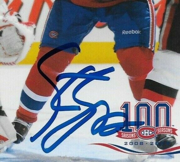 Autographed Steve Begin Montreal Canadiens Postcard 2008-09 Original