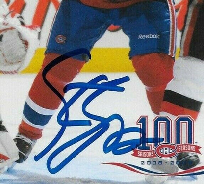 Autographed Steve Begin Montreal Canadiens Postcard 2008-09 Original