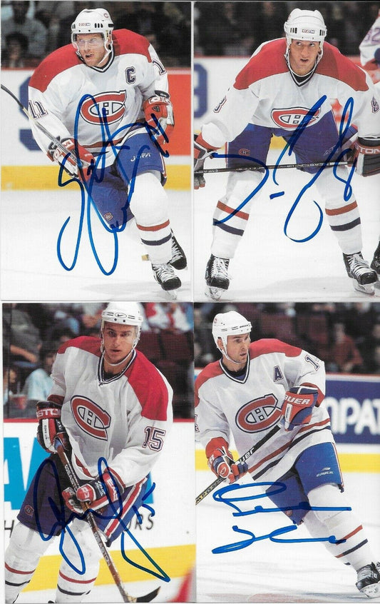 30 Auto. Koivu Garon Linden Montreal Canadiens Postcard Set 2000-01 Original +4