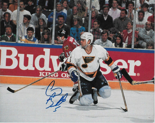 Autographed St Louis Blues Garth Butcher 8x10 Photo Original