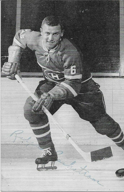 Autographed Ralph Backstrom Montreal Canadiens 1960's Postcard Original