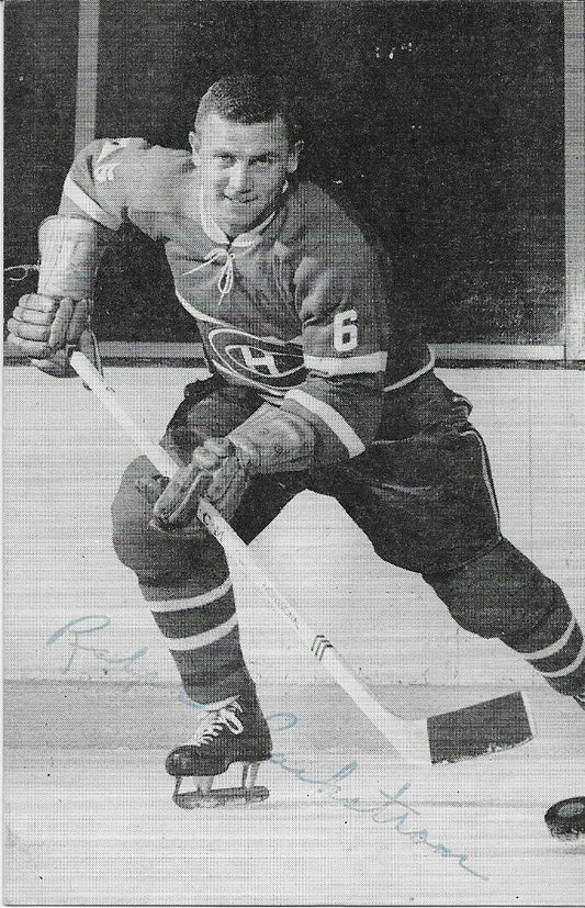 Autographed Ralph Backstrom Montreal Canadiens 1960's Postcard Original