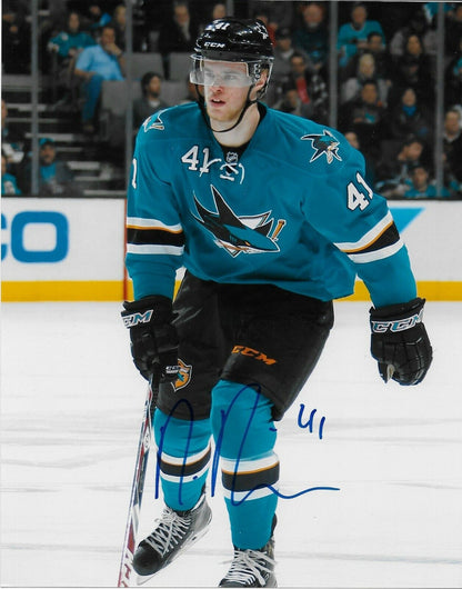 Autographed San Jose Sharks Mirco Mueller 8x10 Photo #2 Original