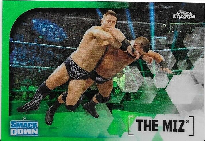 2020 Topps Chrome WWE Green Refractor The Miz #63 84/99 card