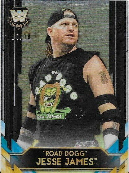 2020 Topps Chrome WWE Noir Réfracteur Road Dogg Jesse James 10/10