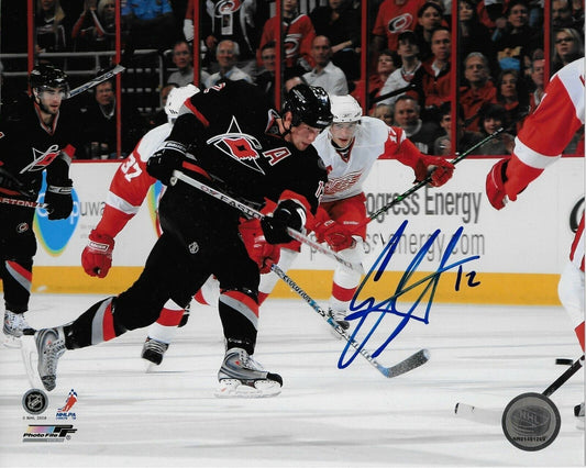 Photo 8x10 autographiée par Eric Staal des Hurricanes de la Caroline #6