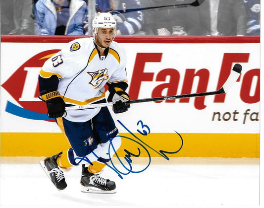 Photo autographiée de Mike Ribeiro des Nashville Predators 8x10 originale