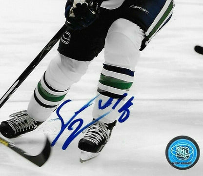 Photo autographiée de Steve Bernier des Canucks de Vancouver 8x10