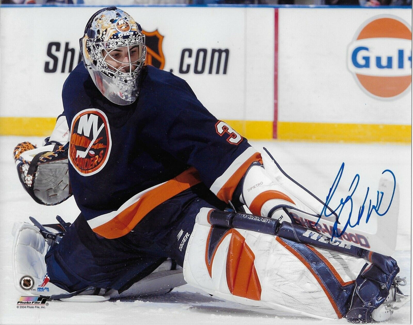 Autographed New York Islanders Goalie Rick Dipietro 8x10 Photo #2 Original