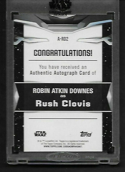 Robin Atkin Downes Autograph Topps 2021 Star Wars Signature Series Purple 10/99