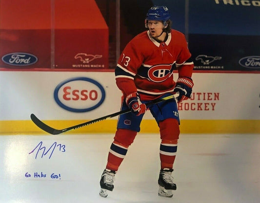 Autographed Tyler Toffoli signed Montreal Canadiens 16x20 photo GO HABS GO inscr