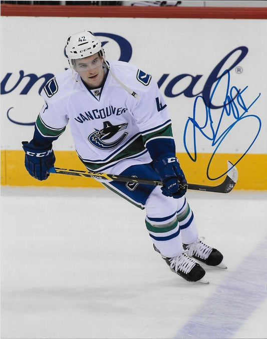 Autographed Vancouver Canucks Sven Baertschi  8x10 Photo Original