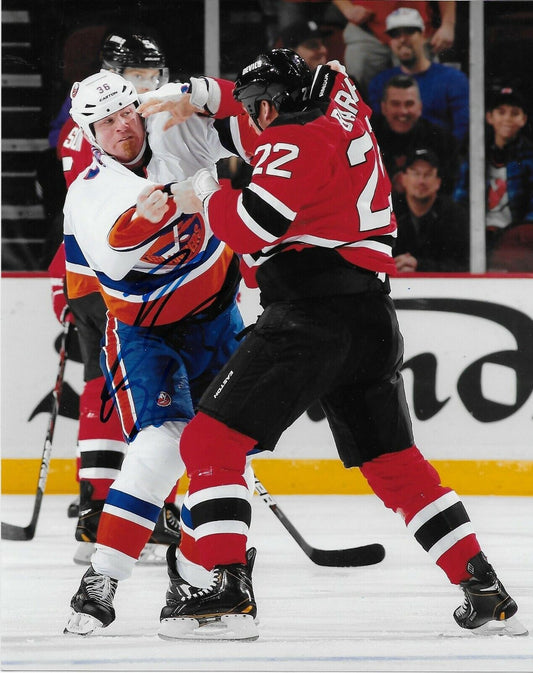 Autographed New York Islanders Eric Boulton 8x10 Photo Original w Krys Barch