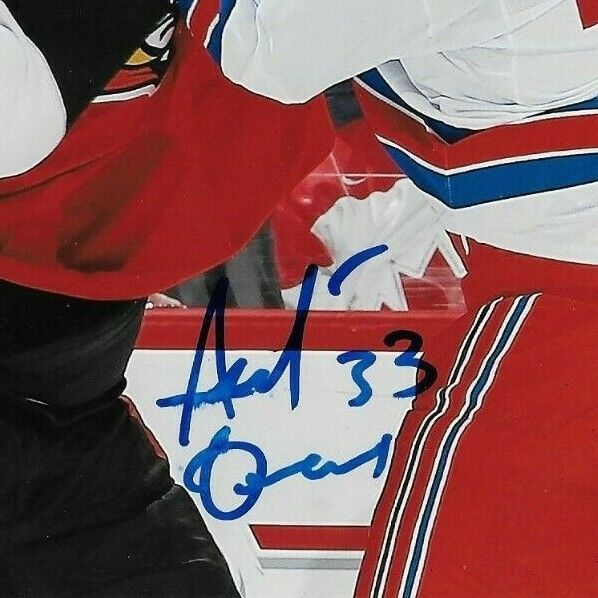 Autographed New York Rangers Andre Deveaux 8x10 Photo Original w Jared Cowen