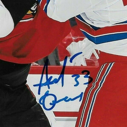 Autographed New York Rangers Andre Deveaux 8x10 Photo Original w Jared Cowen