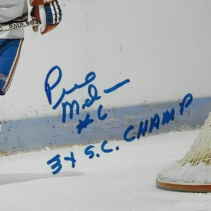 Auto. Montreal Canadiens Pierre Mondou 8x10 with Inscription 3X SC Champ w JSA