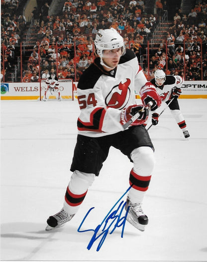 Photo originale autographiée de Steve Bernier des Devils du New Jersey 8x10