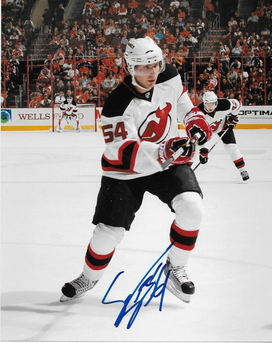 Autographed New Jersey Devils Steve Bernier 8x10 Photo Original