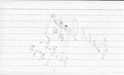Auto. Hall of Famer Detroit Red Wings Bill Gadsby Signed 3x5 Index Card