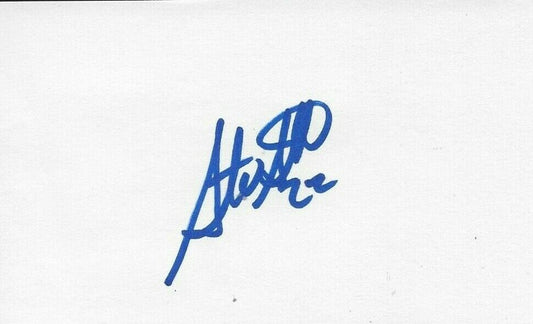 Autographed Hall of Famer Montreal Canadiens Steve Shutt Signed 3x5 Index Card
