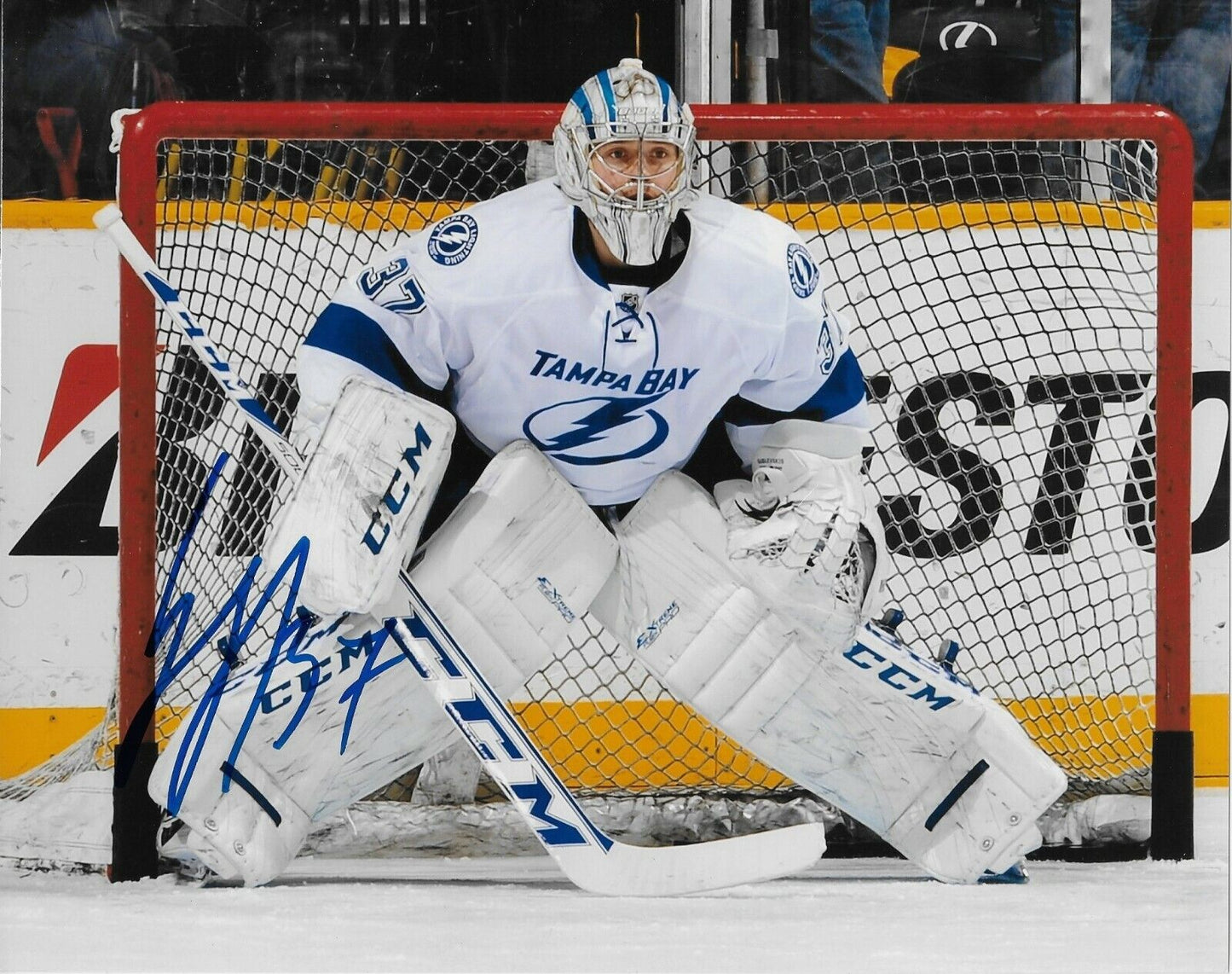 Autographed Tampa Bay Lightning Kristers Gudlevskis 8x10 Photo #2 Original