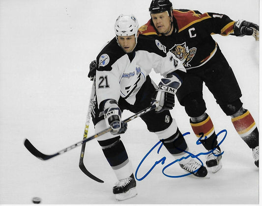 Photo autographiée de Cory Sarich, Lightning de Tampa Bay, format 8 x 10 pouces, originale 