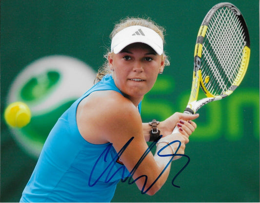 Photo originale autographiée de Caroline Wozniacki Tennis 8x10