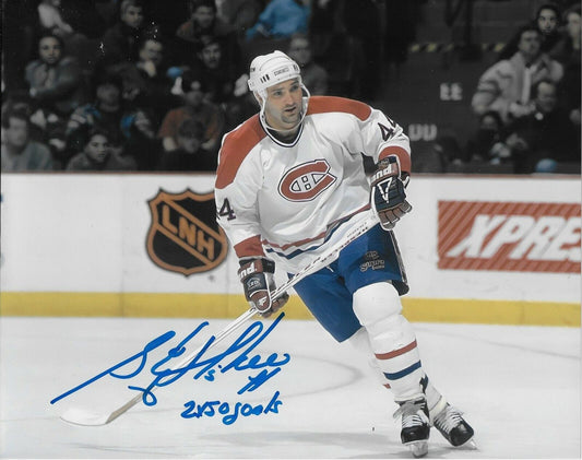 Auto Montreal Canadiens Stephane Richer 8x10 Photo #5 w Inscription 2 x 50 Goals