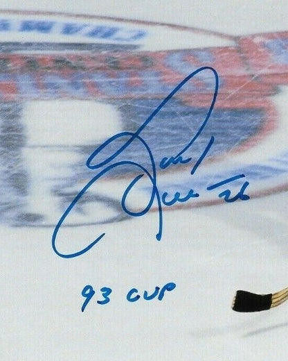 Autographed Montreal Canadiens Gary Leeman 8x10 Photo w Inscription 93 Cup