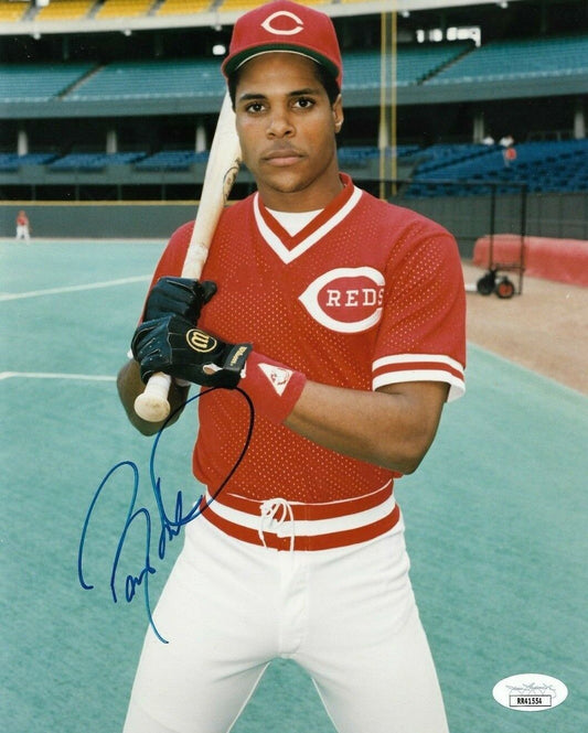 Autographed Cincinnati Reds Barry Larkin Signed 8x10 Photo Original with JSA