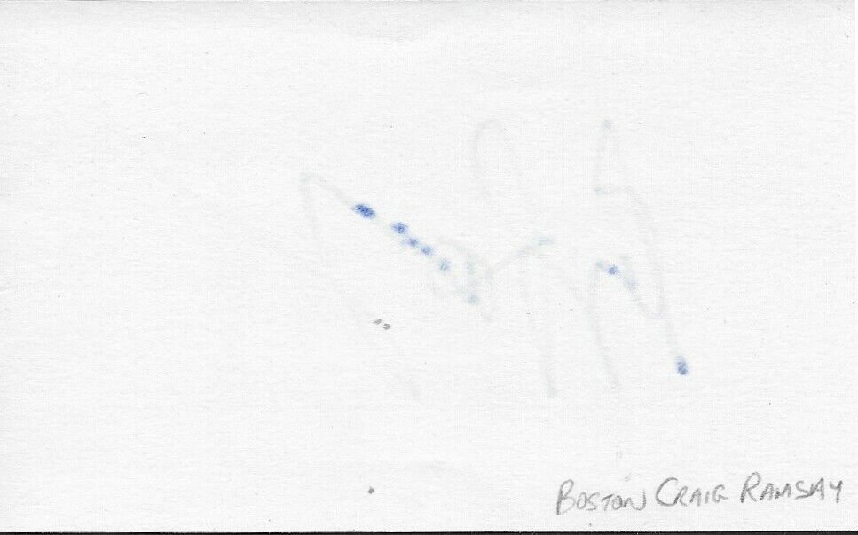Autographed Buffalo Sabres Craig Ramsay Signed 3x5 Index Card Original