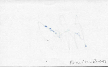 Autographed Buffalo Sabres Craig Ramsay Signed 3x5 Index Card Original