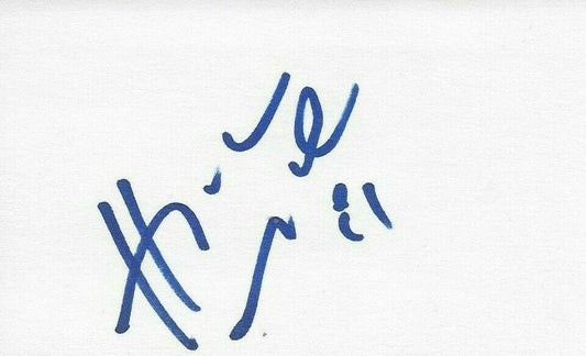 Autographed Chicago Hall of Famer Marian Hossa  Signed 3x5 Index Card Original