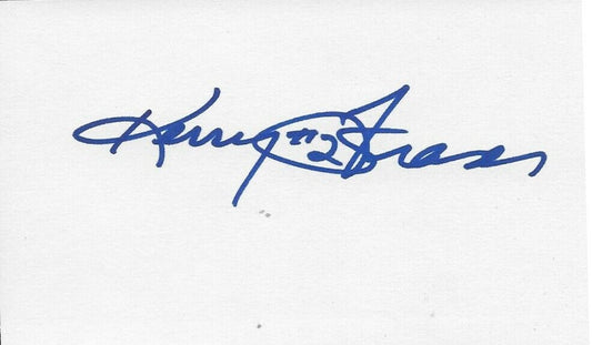 Carte d'index 3x5 originale autographiée par l'arbitre de la LNH Kerry Fraser