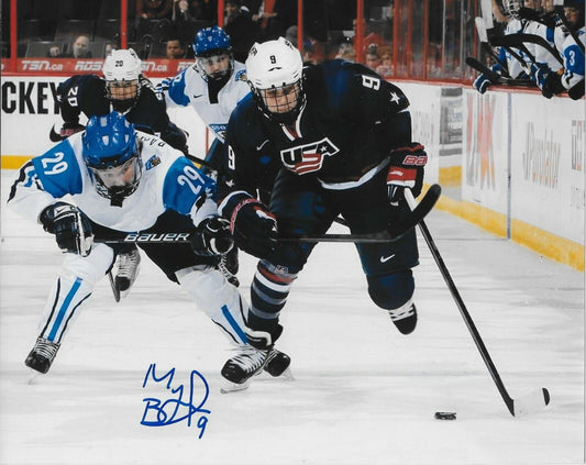 Autographed Megan Bozek Team USA Womens Hockey Olympics 8x10 Photo Original