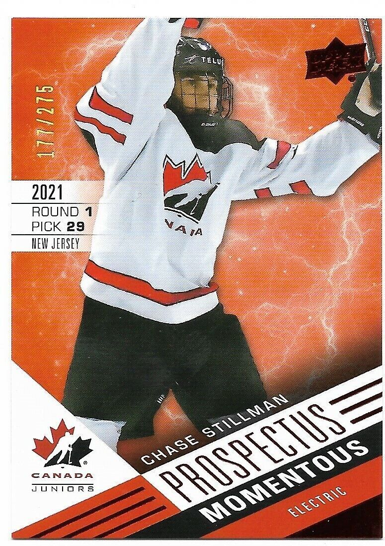 2021 Team Canada Chase Stillman Prospectus Momentous Electric red /275