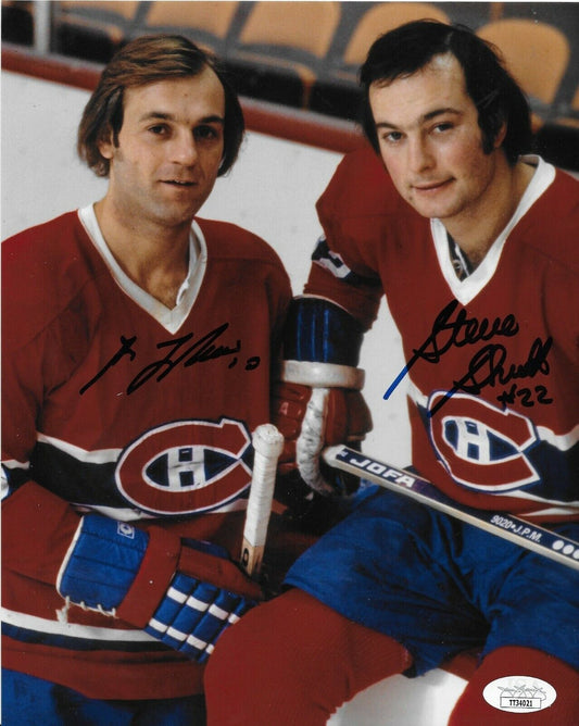 Autographed Montreal Canadiens Guy Lafleur Steve Shutt signed 8x10 Photo wit JSA