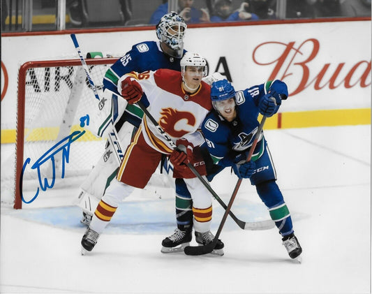 Autographed Vancouver Canucks Chase Wouters 8x10 Photo #2 Original