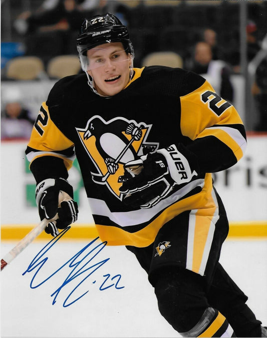 Autographed Pittsburgh Penguins Sam Poulin 8x10 Photo Original